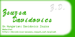 zsuzsa davidovics business card